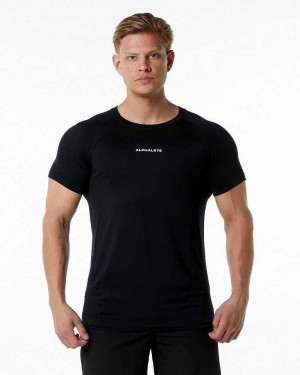 Camisa Manga Corta Alphalete Ozone Hombre Negros | Mexico-605724