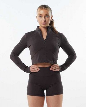 Chamarras Alphalete Pulse Mujer Grises | Mexico-158604