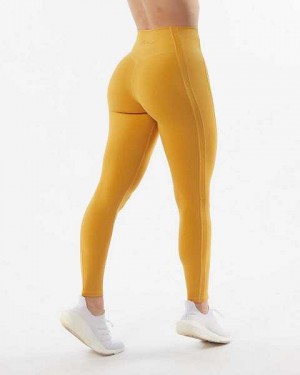 Leggins Alphalete Pulse Kinetic Mujer Amarillos | Mexico-837219