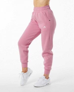 Pantalones Jogger Alphalete ELMTS Cuffed Mujer Rosas | Mexico-518694