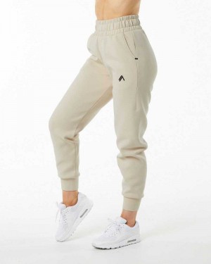 Pantalones Jogger Alphalete ELMTS Cuffed Mujer Marrom | Mexico-792150