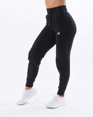 Pantalones Jogger Alphalete ELMTS Cuffed Mujer Negros | Mexico-023548