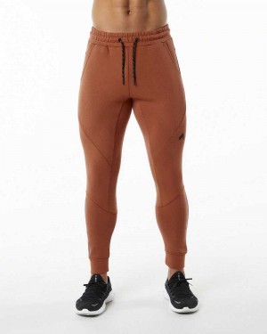 Pantalones Jogger Alphalete ELMTS Cuffed Hombre Marrom | Mexico-582041