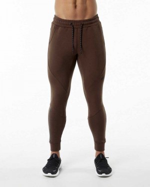 Pantalones Jogger Alphalete ELMTS Cuffed Hombre Marrom | Mexico-560431