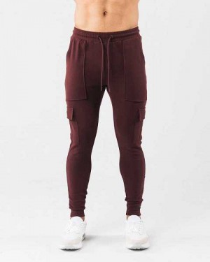 Pantalones Jogger Alphalete Identity Cargo Hombre Rojos | Mexico-082719