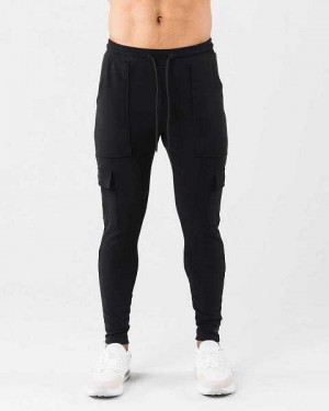 Pantalones Jogger Alphalete Identity Cargo Hombre Negros | Mexico-850741