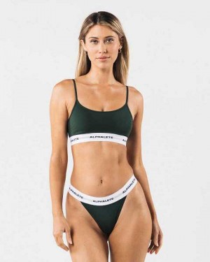 Ropa Interior Alphalete Acute Cami Bralette Mujer Verdes | Mexico-392814