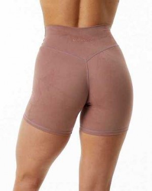 Short Alphalete Alphalux Wonder 6" Mujer Rosas | Mexico-514807