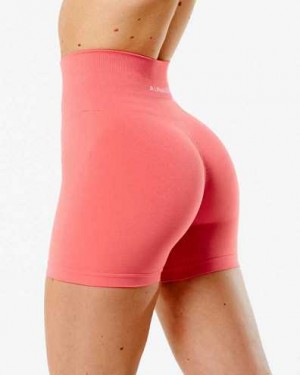 Short Alphalete Amplify 4.5" Mujer Rosas | Mexico-281594