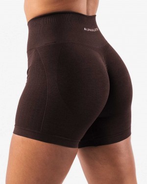 Short Alphalete Amplify Contour 5" Mujer Chocolate | Mexico-796304