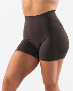 Short Alphalete Aura 5" Mujer Chocolate | Mexico-452617