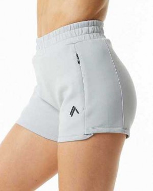 Short Alphalete ELMTS Atléticos 3.5" Mujer Grises | Mexico-281947