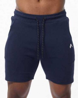 Short Alphalete ELMTS Atléticos 6" Hombre Azul Marino | Mexico-463751