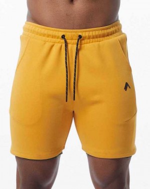 Short Alphalete ELMTS Atléticos 6" Hombre Amarillos | Mexico-758923