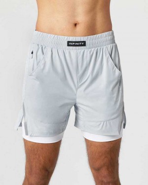 Short Alphalete Infinity Speed 5.5" Hombre Grises | Mexico-395670