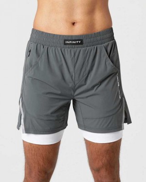 Short Alphalete Infinity Speed 5.5" Hombre Grises | Mexico-429158