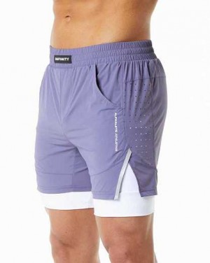 Short Alphalete Infinity Speed 5.5" Hombre Morados | Mexico-271908