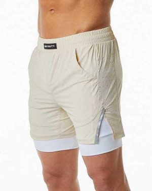 Short Alphalete Infinity Speed 5.5" Hombre Amarillos Claro | Mexico-641928