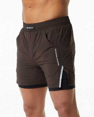 Short Alphalete Infinity Speed 5.5" Hombre Marrom | Mexico-824361