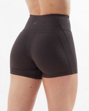 Short Alphalete Pulse Surge 4" Mujer Grises | Mexico-085324