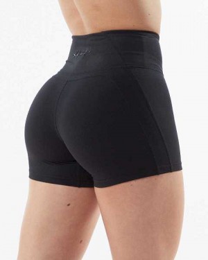 Short Alphalete Pulse Surge 4" Mujer Negros | Mexico-317695