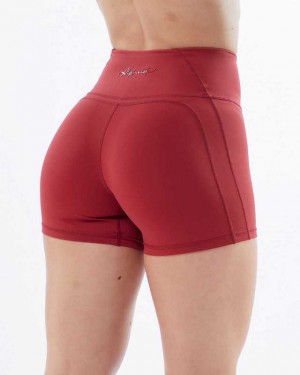 Short Alphalete Pulse Surge 4" Mujer Rojos | Mexico-803567