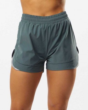 Short Alphalete Stride 3" Mujer Beige Grises | Mexico-340871