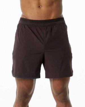 Short Alphalete Studio 6" Hombre Chocolate | Mexico-913054