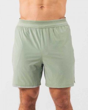 Short Alphalete Studio 6" Hombre Verde Oliva | Mexico-954703