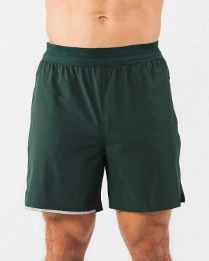 Short Alphalete Studio 6" Hombre Verdes Oscuro | Mexico-865731