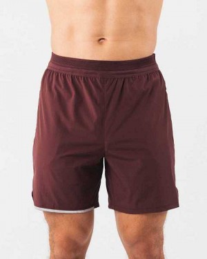 Short Alphalete Studio 6" Hombre Vino | Mexico-452037