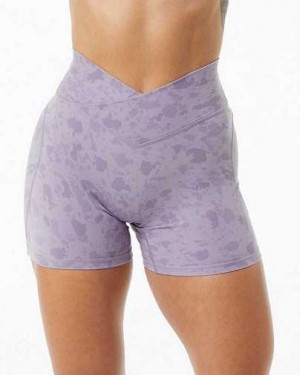 Short Alphalete Surface Power 5" Mujer Morados | Mexico-605178