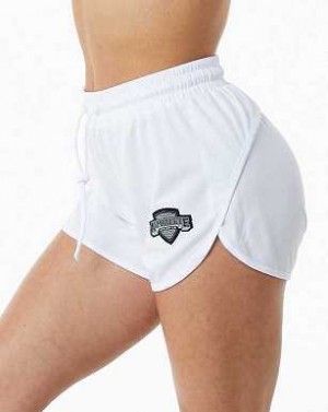 Short Alphalete Varsity 3.25" Mujer Blancos | Mexico-431986