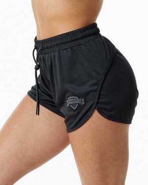 Short Alphalete Varsity 3.25" Mujer Negros | Mexico-124078