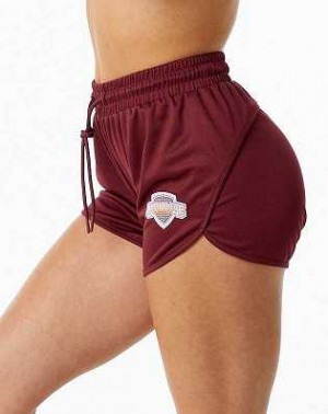 Short Alphalete Varsity 3.25" Mujer Rojos | Mexico-420583