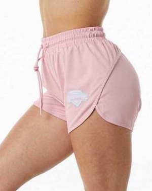 Short Alphalete Varsity 3.25" Mujer Rosas | Mexico-349182