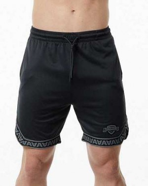 Short Alphalete Varsity Basketball 9" Hombre Negros | Mexico-857920