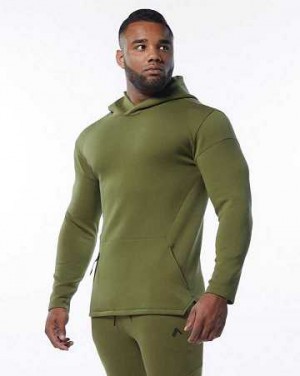 Sudadera con Capucha Alphalete ELMTS Fitted Hombre Verdes | Mexico-489530