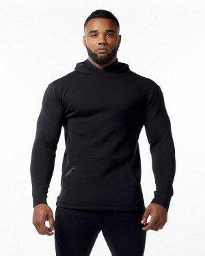 Sudadera con Capucha Alphalete ELMTS Fitted Hombre Negros | Mexico-679584