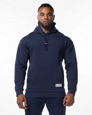 Sudadera con Capucha Alphalete ELMTS Hombre Azules | Mexico-549071