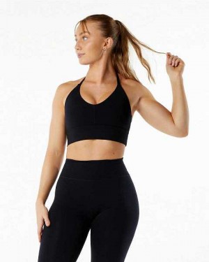 Sujetador Deportivo Alphalete Alphalux Wonder Mujer Negros | Mexico-139725