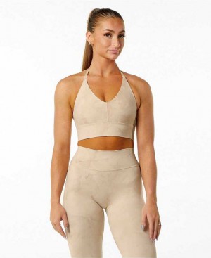 Sujetador Deportivo Alphalete Alphalux Wonder Mujer Marrom | Mexico-852439