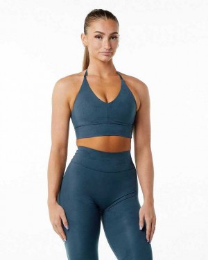 Sujetador Deportivo Alphalete Alphalux Wonder Mujer Azules | Mexico-259817