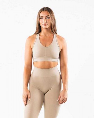 Sujetador Deportivo Alphalete Amplify Mujer Marrom | Mexico-941085