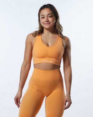 Sujetador Deportivo Alphalete Amplify Mujer Naranjas | Mexico-693024