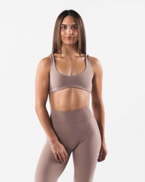 Sujetador Deportivo Alphalete Aura Sculpt Mujer Marrom | Mexico-812705