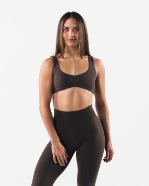 Sujetador Deportivo Alphalete Aura Sculpt Mujer Marrom | Mexico-923874