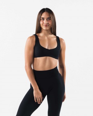 Sujetador Deportivo Alphalete Aura Sculpt Mujer Negros | Mexico-298376