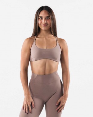 Sujetador Deportivo Alphalete Aura Tiras Mujer Marrom | Mexico-760392