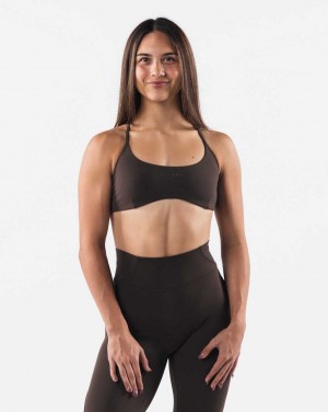 Sujetador Deportivo Alphalete Aura Tiras Mujer Marrom | Mexico-653847